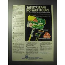 1985 O-Cedar No-Wax Power Strip Mop Ad - Safely