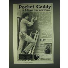 1985 Occidental Leather Pocket Caddy Ad - Pocket Caddy Éit follows you anywhere
