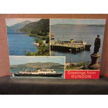 multiview, DUNOON, FIRTH OF CLYDE ,Argyllshire, Scotland used postcard 1976 pm =