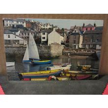 POLRUAN, CORNWALL used postcard by NPO Dexter 1980s =