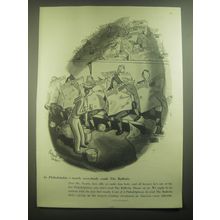 1945 The Bulletin Philadelphia Ad - art by Richard Decker - In Philadelphia