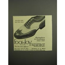 1952 Foot-Joy Golf and Street Shoes Ad - Style 7014-Golf Style 7025-Street