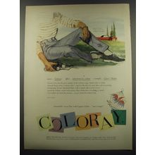 1955 Courtaulds Coloray Chico Slacks Advertisement