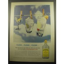 1959 Fleischmann's Gin Advertisement - Clean.. Clean.. Clean..