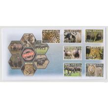 Malawi 2016 Endangered Animals Elefant Elephant Rhinoceros Lion FDC 1er jour