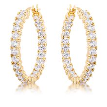 18k Gold Plated Eternity Hoop Earrings
