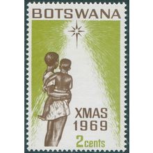 Botswana 1969 2c pale yellow-olive & chocolate Christmas SG257 MNH
