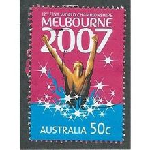 AUS 2007 50c 'FINA SWIMMING CHAMPIONSHIPS' FINE USED (EBID34-553)