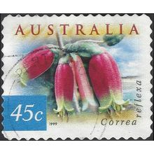 AUSTRALIA, FLOWER, Correa reflexa s/a, blue 1999, 45c, #5