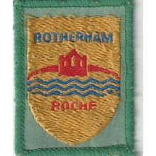 Scout Badge UK - Rotherham Roche - Used - White Back (BY250)