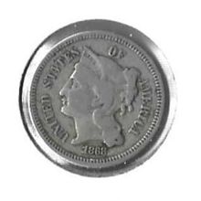 1868 US Three Cent Piece Fine