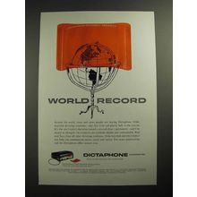 1956 Dictaphone Dictabelt Dictation Ad - World Record