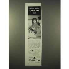 1963 Delta Airlines Ad - Wives go for Delta Too