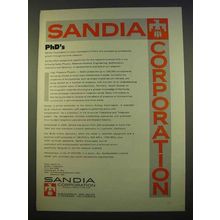 1963 Sandia Corporation Ad - PhD's - Red