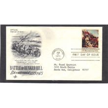 FDC Art Craft 1564 10c Bunker Hill (Cachet-Typed/A) CV41820