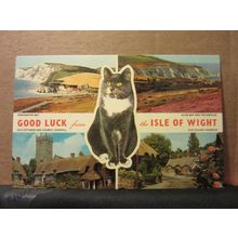 multiview, ISLE OF WIGHT island .unused postcard by Nigh vgc