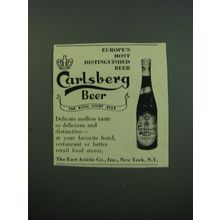 1949 Carlsberg Beer Advertisement - Europe's most distinguished beer