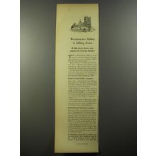 1954 The English-Speaking Union Abbey Fund Ad - Westminster Abbey is falling