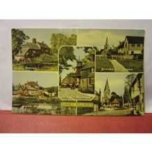 multiview, SURREY VILLAGES used vintage postcard by F. Frith 1963 pm /