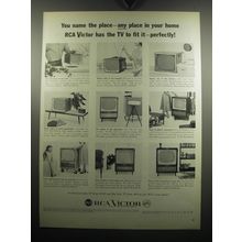 1957 RCA Victor Televisions Ad - Personal 8PT701, Wayfarer 14S707, Dixon 21T715