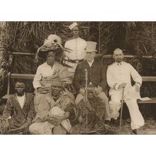 Upper Class Explorer Visits African Military Camp RPC Postcard