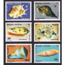 Wallis and Futuna Sea Shells 6v 1986 MNH SG#481-486 Sc#333-338