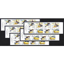 Aland Is. Birds WWF Steller's Eider 5 Booklets 2001 MNH SG#184-187