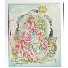 Vintage Birthday Card. To The One I Love.