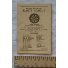 1965-66 Ipstones & District Darts League Rule Book & Fixtures list