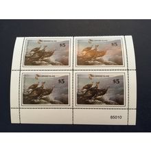 ICOLLECTZONE 1985 Grand Slam Wild Turkey Federation Stamp Plate Block VF NH