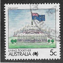 AUS 1988 5c 'LIVING TOGETHER - PARLIAMENT' FINE USED (EBID67-136)