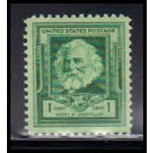 864 1c Henry Longfellow Fine MNH KA2519