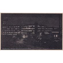 Eindhoven Philips By Night Dutch Antique Postcard