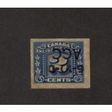 FX98 - #AGC, July 1936 (Tobacco Overprint) - Canada Excise Tax Revenue Stamp