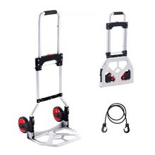 Folding Hand Truck and Dolly, 176 lbs Capacity, Aluminum Foldable Cart, Heav...