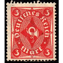 Germany 1922 Coach horn 3M Used Stamp Post Horn Reich