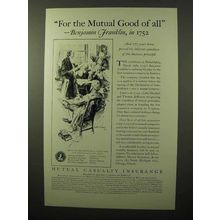1929 Mutual Casualty Insurance Ad - Mutual Good of All