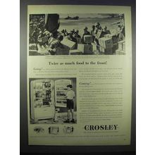 1944 Crosley Refrigerator Ad - Food to the Front