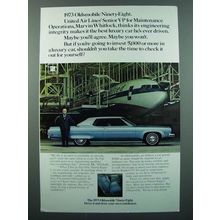 1973 Oldsmobile Ninety-Eight Ad - United Air Lines