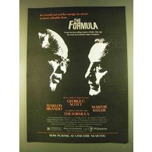 1980 The Formula Movie Ad - Brando, George C. Scott