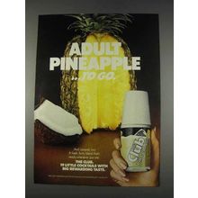 1982 The Club Pina Colada Cocktail Ad - Adult Pineapple