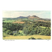SCOTT'S VIEW, EILDON HILLS, MELROSE, THE BORDERS used postcard 1979 postmark =