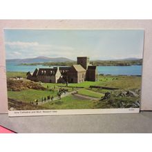 IONA CATHEDRAL and MULL unused vintage postcard. by E T W Dennis. =