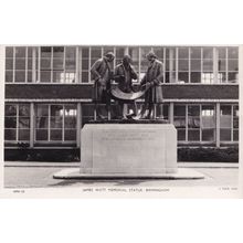 James Watt Chemist Train Inventory Memorial Statue Birmingham Real Photo Postcar