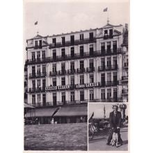 Dog Owner & Alsation at Grand Hotel De Plage Heyst On Sea Belgium RPC Old Postca