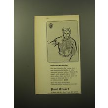1960 Paul Stuart Gant Shirt Advertisement - Houndstooth