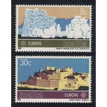 Malta Castles Inventions Europa 2v 1983 MNH SG#712-713