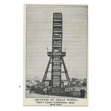 Souvenir Of Great Wheel, Earl's Court Exhibition, 1905, London, Postcard.