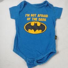 DC Comics Batman Boys Toddler One Piece S/S "Not afraid of the Dark" Sz 3-6M