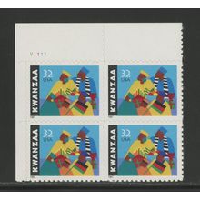US 3175, 1997 32c Kwanzaa, UL PBof4, VF, MNH, (US280)